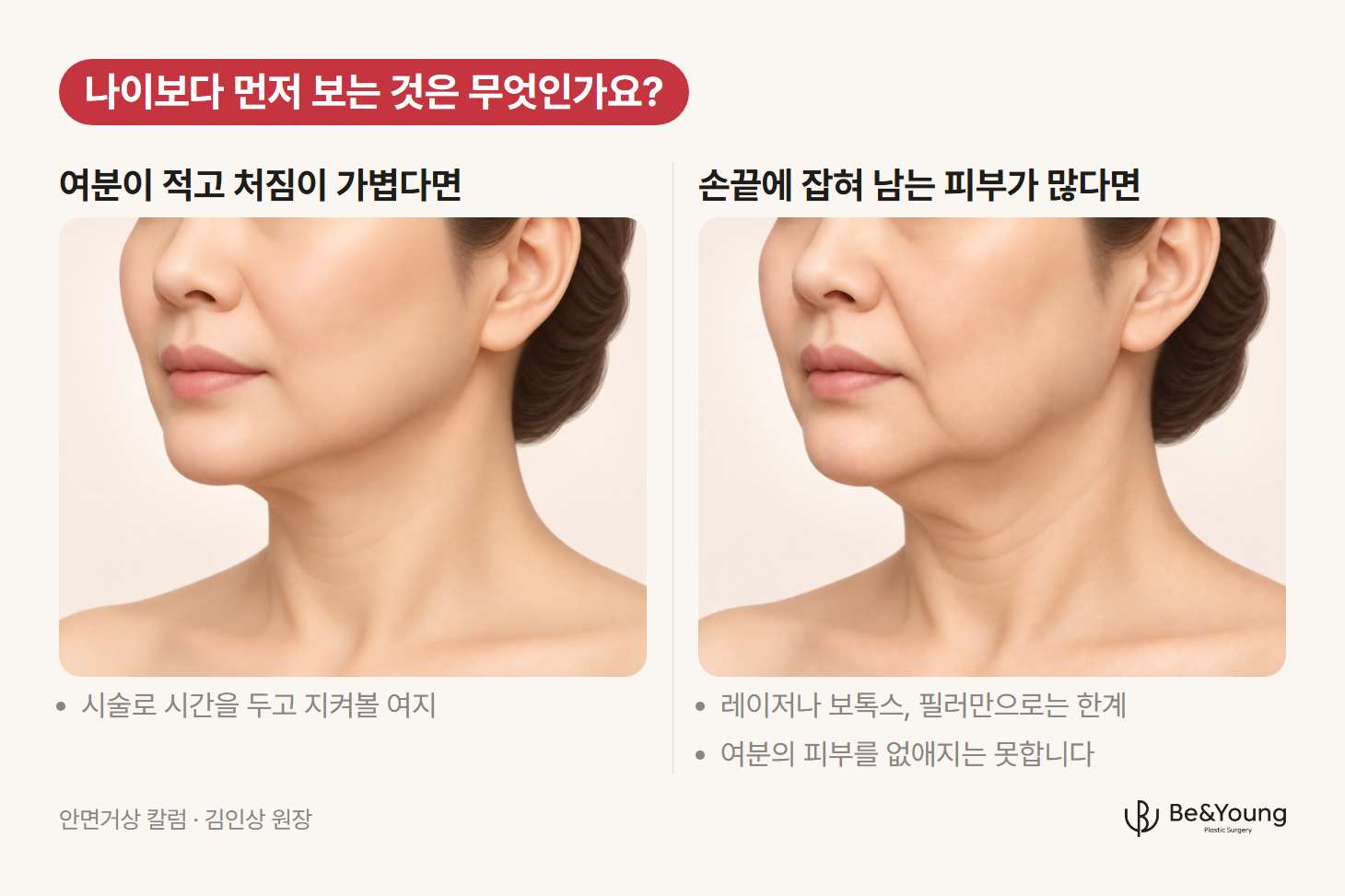 안면거상은 몇 살에, 누가 받아야 하나요?